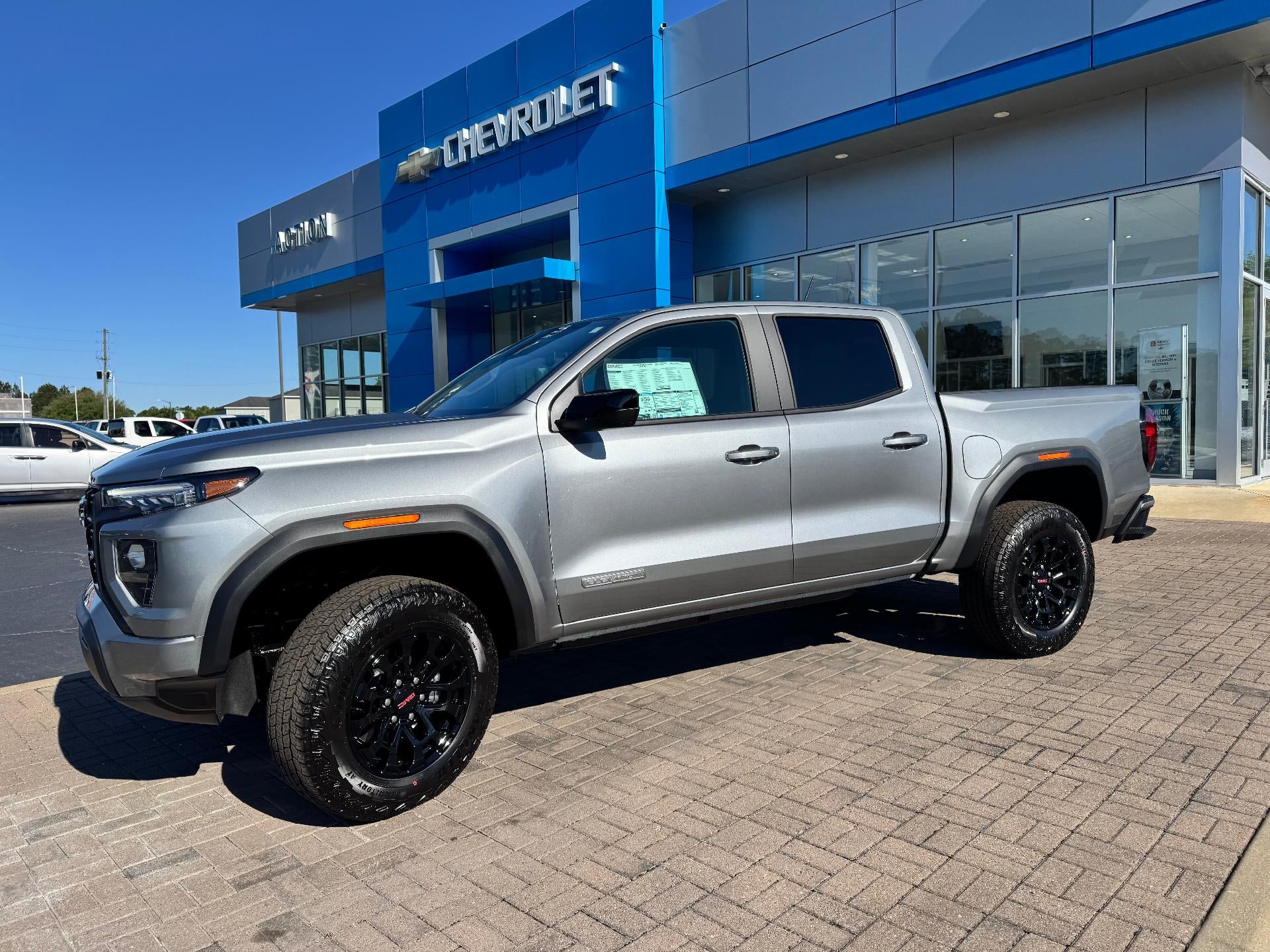 2026 GMC Canyon Elevation in Sterling Metallic — front three-quarter view