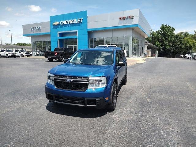 2024 Ford Maverick XLT in Blue — front three-quarter view